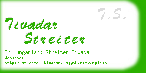 tivadar streiter business card